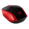 HP myš - 200 Mouse, Wireless, Empress red