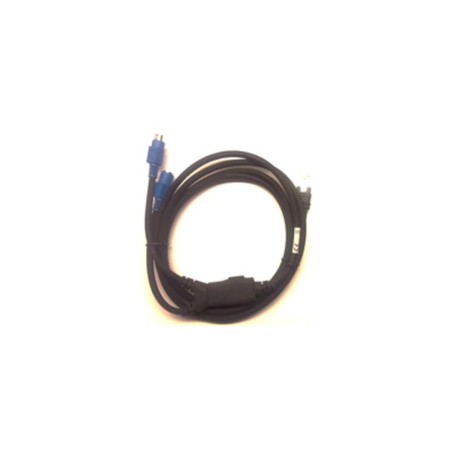 Zebra Cable, Auto-Host Detect - Keyboard Wedge: 7FT. (2M) Straight, PS/2 Power Port (Supports 12V Power Supply)