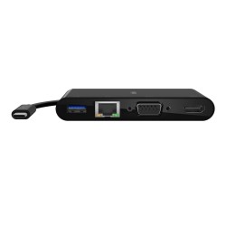 Belkin USB-C TO Gigabit-Ethernet/HDMI/VGA/USB-A Adapter Black
