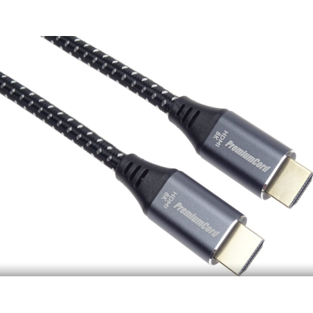 PREMIUMCORD Kabel Ultra HDMI 2.1 High Speed + Ethernet kabel 8K@60Hz, zlacené konektory, 5m