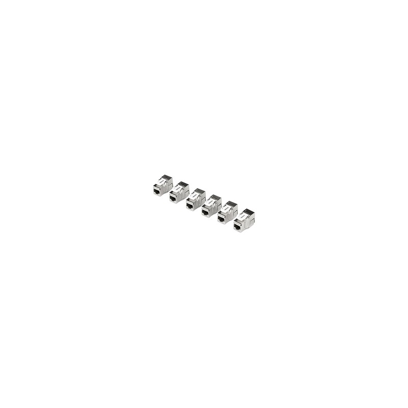 6 PACK CAT6A KEYSTONE JACK/RJ-45 SHIELDED