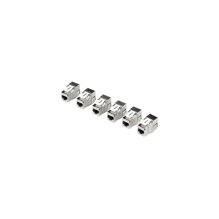 6 PACK CAT6A KEYSTONE JACK/RJ-45 SHIELDED
