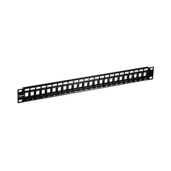 24-PORT BLANK 1U PATCH PANEL/KEYSTONE SHIELDED