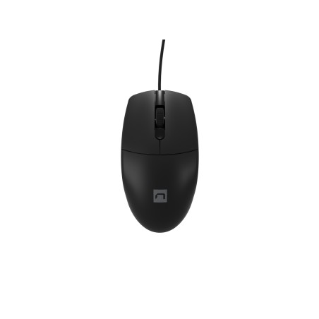 Natec optická myš RUFF Plus 1200 DPI/Kancelářská/Optická/1 200 DPI/Drátová USB/Černá