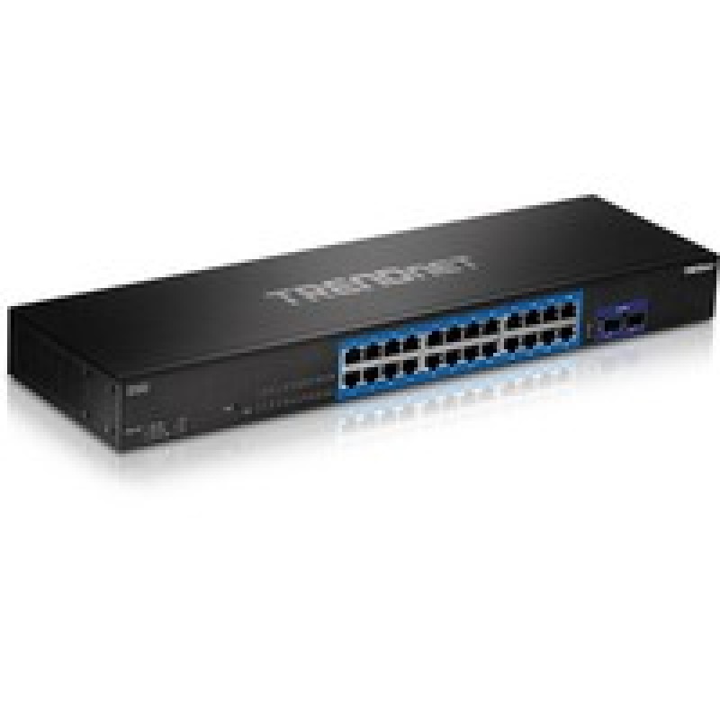 TRENDnet 24-Port Gigabit Switch/With 2X10G SFP+ Slots
