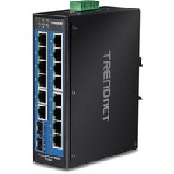 TRENDnet 16-Port Hardened Industrial/GB DIN-Rail Switch