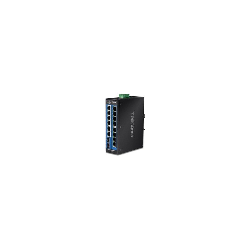 16-PORT HARDENED INDUSTRIAL/GB DIN-RAIL SWITCH