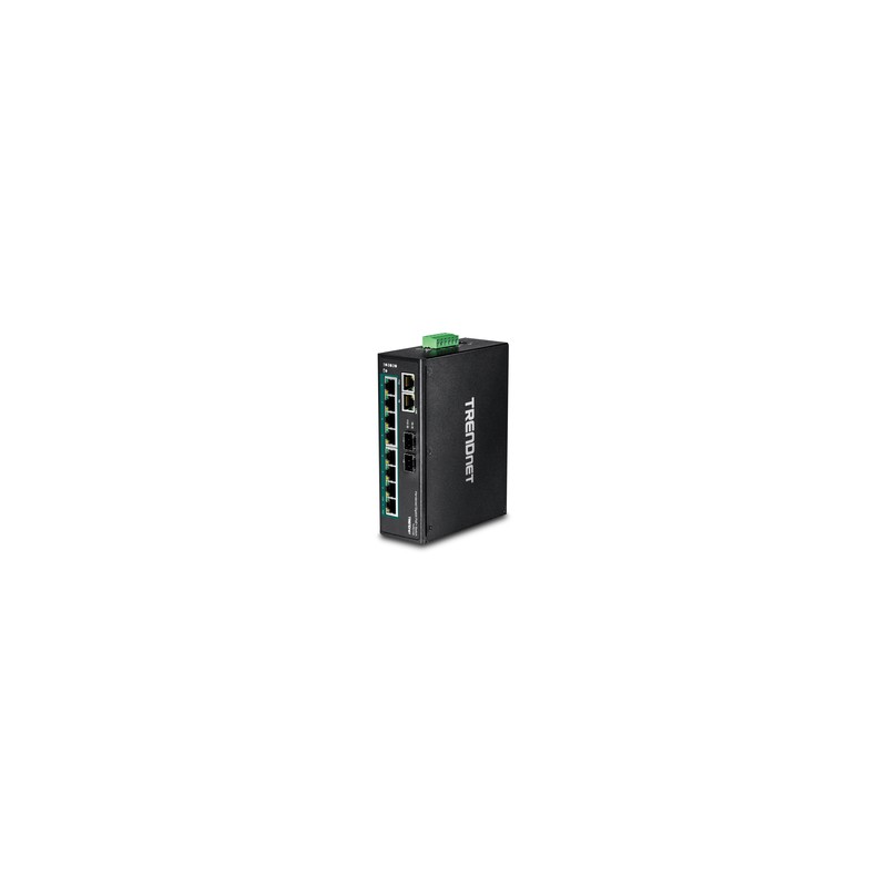 10-PORT HARDENED INDUSTRIAL GIG/POE+ DIN-RAIL SWITCH