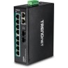 10-PORT HARDENED INDUSTRIAL GIG/POE+ DIN-RAIL SWITCH