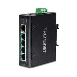 TRENDnet 5-Port Industrial Gigabit PoE+/DIN-Rail Switch