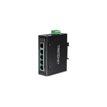 TRENDnet 5-Port Industrial Gigabit PoE+/DIN-Rail Switch