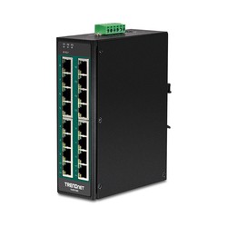 TRENDnet 16-Port Hard.Ind.GB PoE+ Switch/DIN-Rail
