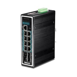 TRENDnet 12PORT Hardened Indust Gigabit/PoE+ Layer 2+ MND DIN-Rail Switc