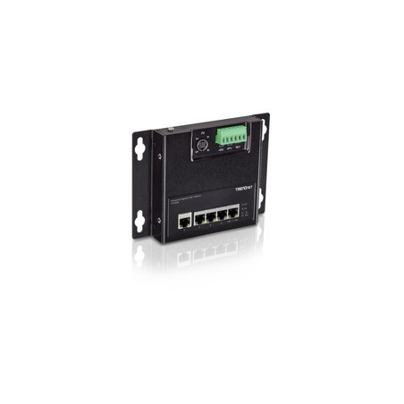 TRENDnet 5-Port Industrial Gigabit PoE+/Wall-Mounted Front Access Switch