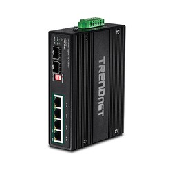 6-PORT HARDENED INDUSTRIAL GIGA/POE+ SWITCH /W 2 SFP