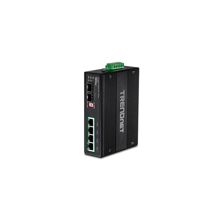 6-PORT HARDENED INDUSTRIAL GIGA/POE+ SWITCH /W 2 SFP