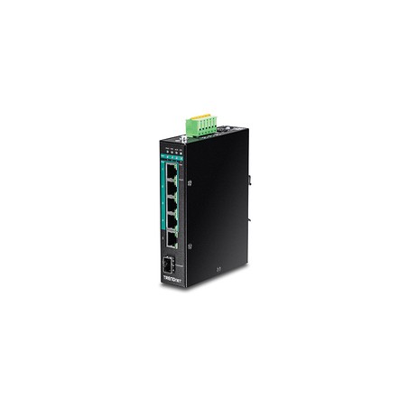 6PORT HARDENED INDUST GIGABIT/POE+ LAYER 2 MND DIN-RAIL SWITCH