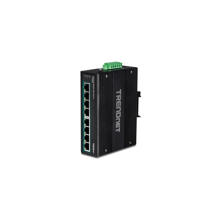 TRENDnet 8-Port Industrial Gigabit PoE+/DIN Rail Switch (24 - 56V)