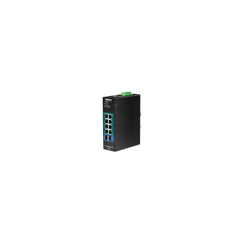 TRENDnet 10-Port Industrial Gigabit L2/MNGD PoE+DIN-Rail Switch 24-57V
