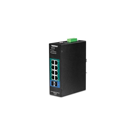 TRENDnet 10-Port Industrial Gigabit L2/MNGD PoE+DIN-Rail Switch 24-57V
