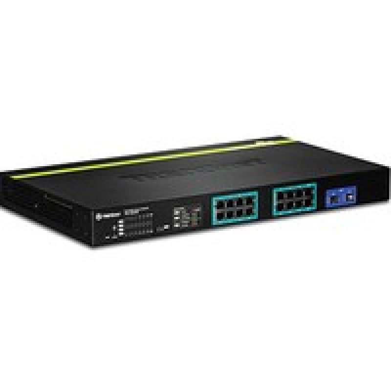 TRENDnet 16X Gigabit Web Smart PoE+/Switch 2X Shared Mini-GBIC