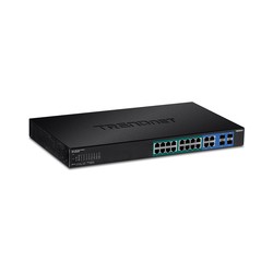 TRENDnet 20-Port GB Web Smart PoE+/Switch W/ 2 SH SFP Slots