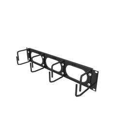 2UHORIZONTAL CABLE ORGANIZER 2U/WITH METAL D RINGS