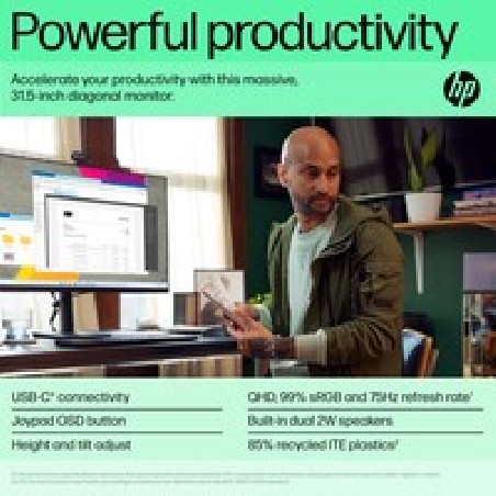 HP P32U G5 31.5IN QHD/350NITS USB-C HMDI. DP USB-C TI / Warranty 3/3/0