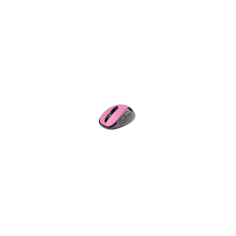 C-TECH myš WLM-02, černo-růžová, bezdrátová, 1600DPI, 6 tlačítek, USB nano receiver