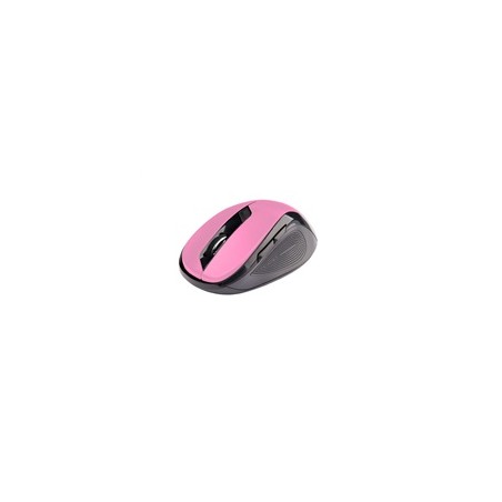 C-TECH myš WLM-02, černo-růžová, bezdrátová, 1600DPI, 6 tlačítek, USB nano receiver