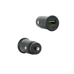 Mobilis Car Charger 1 USB A / 1 USB C/Quick Charge - Soft Bag