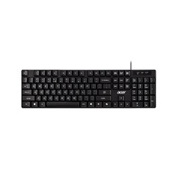 ACER drátová klávesnice AKW100,USB 2.0,5 mil. úhozů,voděodolná,Black