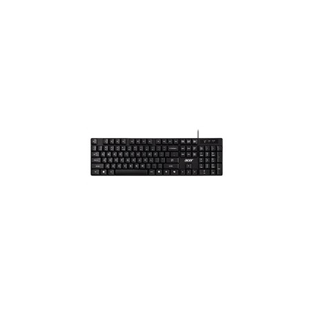 ACER drátová klávesnice AKW100,USB 2.0,5 mil. úhozů,voděodolná,Black