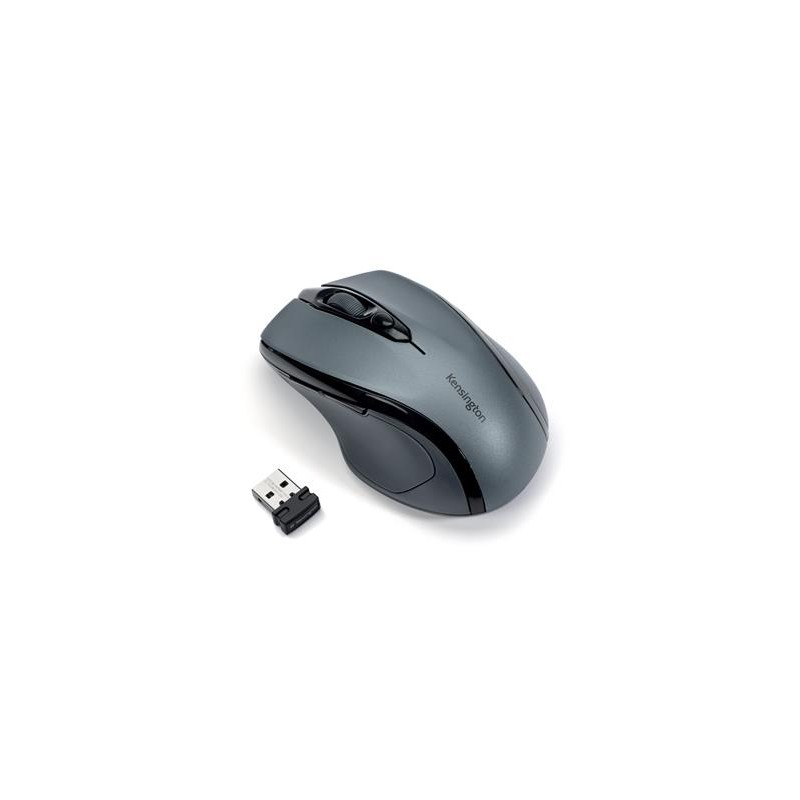 Kensington Pro Fit/Ergonomická/Optická/Pro praváky/1 600 DPI/Bezdrátová USB/Černá-stříbrná