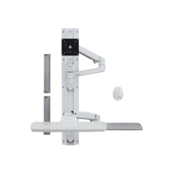 Ergotron LX Wall Mount System (White)/Keyboard + Monitor Mount 10YEAR