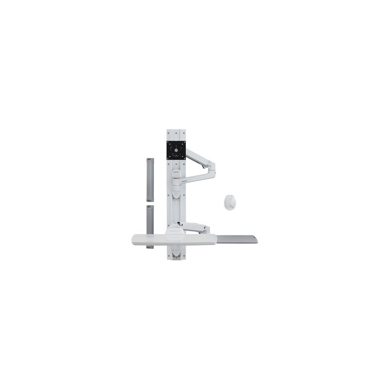 Ergotron LX Wall Mount System (White)/Keyboard + Monitor Mount 10YEAR