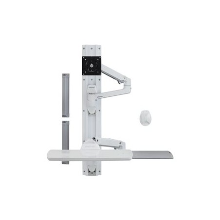 Ergotron LX Wall Mount System (White)/Keyboard + Monitor Mount 10YEAR