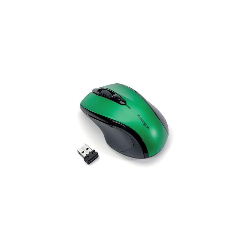 Kensington Pro Fit/Ergonomická/Optická/Pro praváky/1 600 DPI/Bezdrátová USB/Černá-zelená