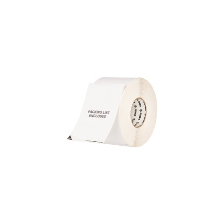 Label, Polyester, 6.625x6in (168.3x152.4mm) DT, Z-Slip, Coated, Permanent Adhesive, 3in (76.2mm) core, 660/roll, 2/box, Printed