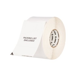 Label, Polyester, 4.375x6.875in (111.1x174.6mm) DT, Z-Slip, Coated, Permanent Adhesive, 3in (76.2mm) core, 580/roll, 4/box