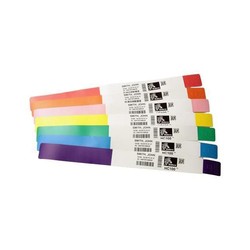 Zebra Wristband, Synthetic, 1X11IN (25.4X279.4MM) DT, Z Band Ultra Soft, Coated, Permanent Adhesive, Cartridge, 175/Roll