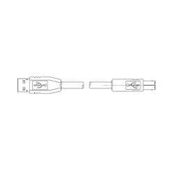 Zebra Kit,USB,I/F Cbl,6FT,A/B Gray