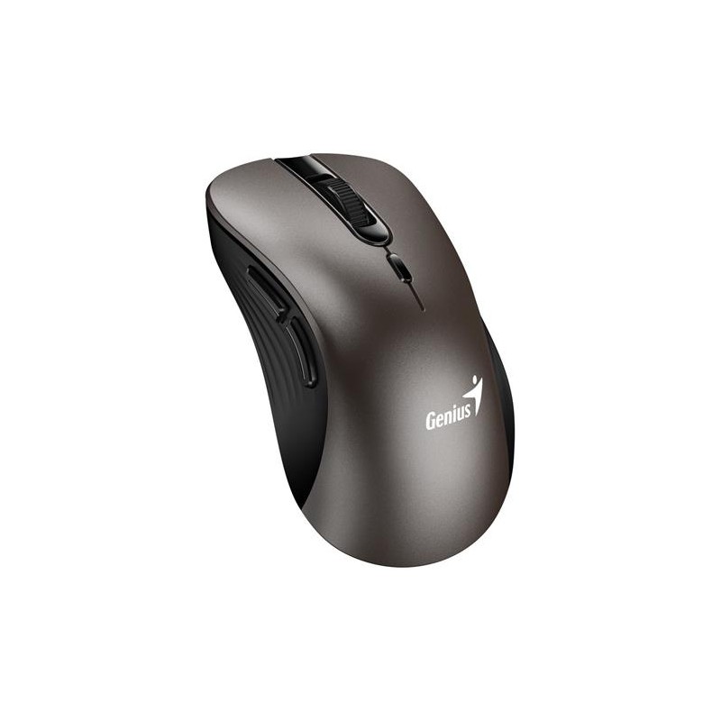Genius Ergo 8100S/Ergonomická/Optická/Pro praváky/1 600 DPI/Bezdrátová USB/Champagne Titanium