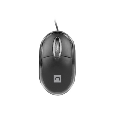 Natec optická myš VIREO 2/1000 DPI/Kancelářská/Optická/1 000 DPI/Drátová USB/Černá