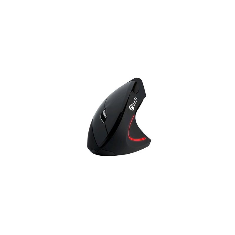 C-TECH myš VEM-09C, vertikální, 6 tlačítek, černá, USB