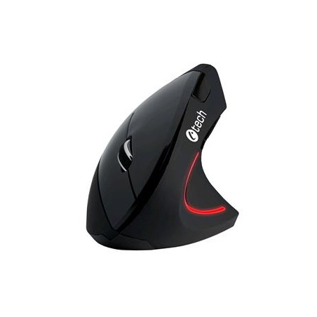C-TECH myš VEM-09C, vertikální, 6 tlačítek, černá, USB