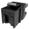 Solarix Rychlozařezávací keystone CAT5E UTP RJ45 černý SXKJ-5E-UTP-BK-NA pro kleště SXKJ-NA-BU