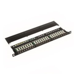 DATACOM Patch panel Cat5e 24p.1U,STP,19",černý,vyvázání