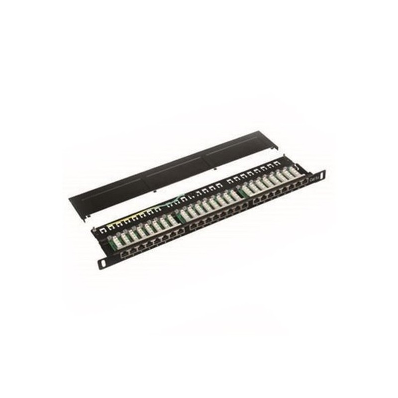 DATACOM Patch panel Cat5e 24p.1U,STP,19",černý,vyvázání