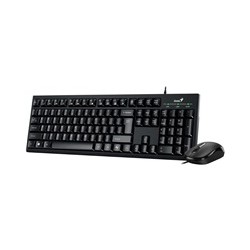 GENIUS set klávesnice+myš KM-100SE/ Drátový set/ Copilot/ USB/ černá/ CZ+SK layout
